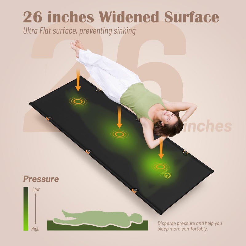 G2 GO2GETHER Foldable 4lbs Camping Cot, Durable Travel Tent Cot, Ultralight for Backpacking, Summer Hiking, Mountaineering, Easy to use for Woman & Man, Comes with Storage Bag - Image 2